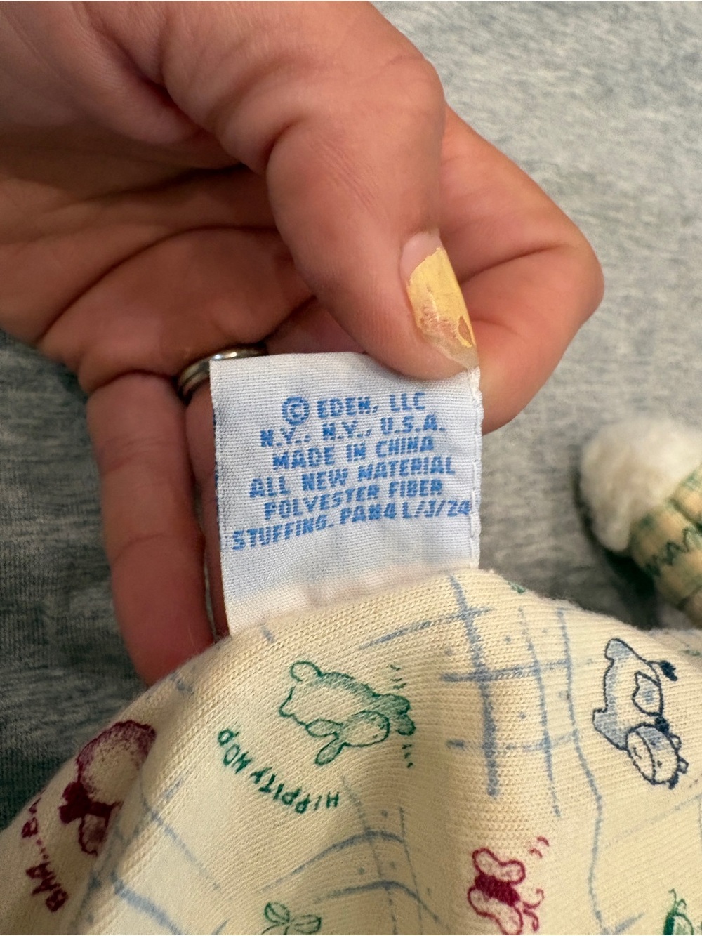 Vintage Eden Way Back When Lamb 14" Plushie w/ Illustrated Tee & Overalls EUC - Picture 7 of 10